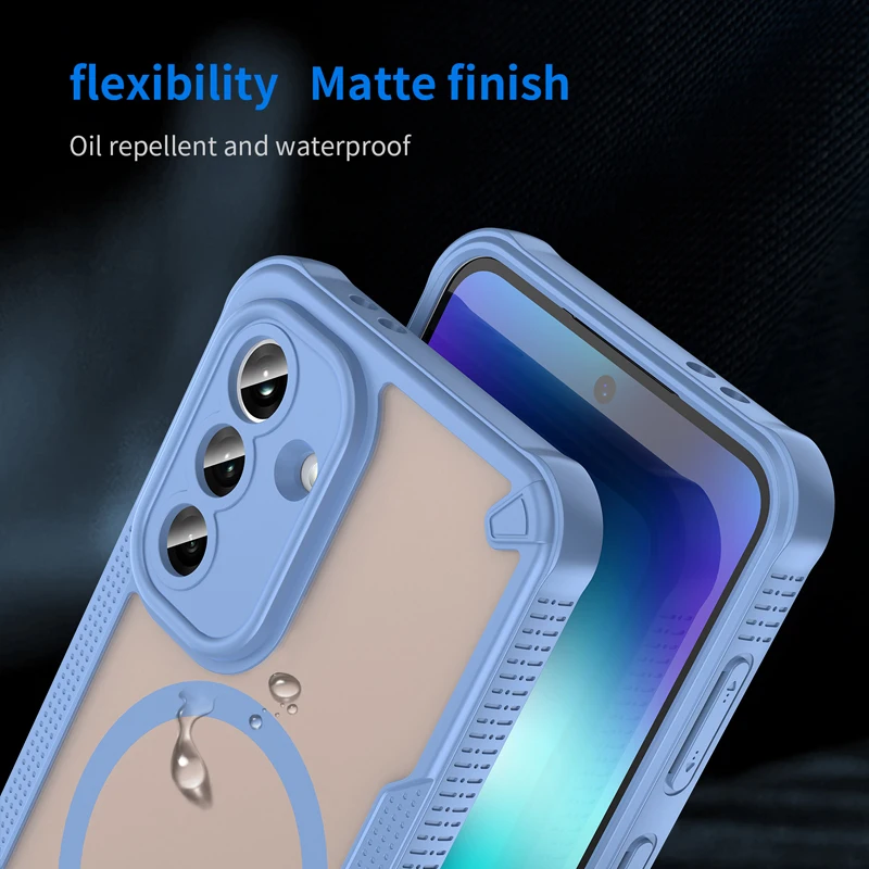 Enhanced Magnetic Scratch-Proof Translucent Phone Case Cover