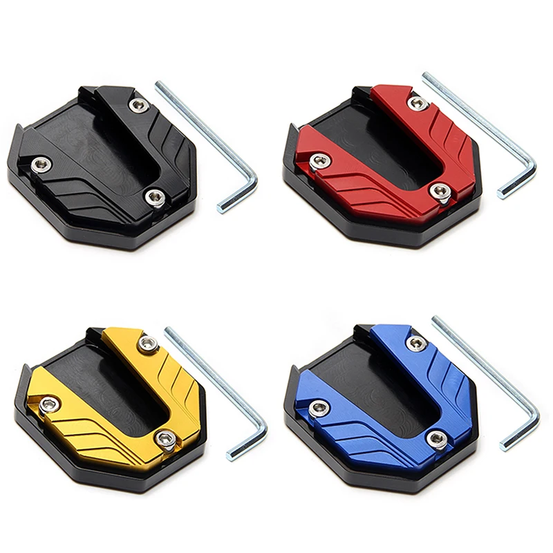Motorcycle Kickstand Extender Foot Side Stand Extension Pad Support Plate Anti-skid Enlarged Base