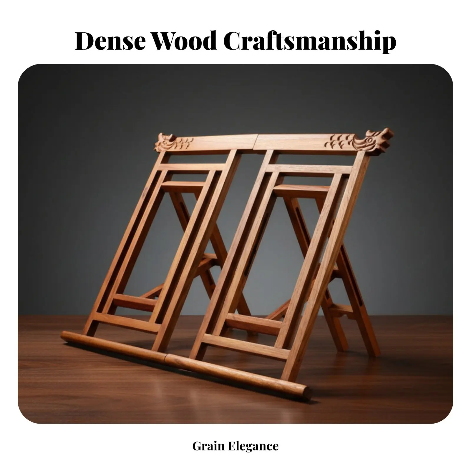 접이식 성경꽂이, 전통적인 디자인, 조절 가능한 독서대, 속이 빈 조각 디자인, 독자들을 위한 견고한 도구, 책상용