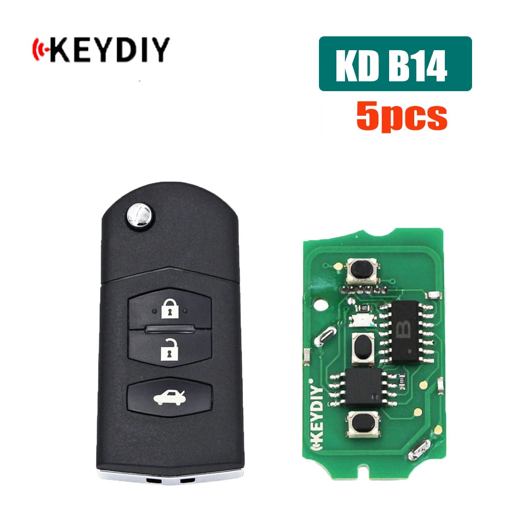 

5pcs KEYDIY B14 Multifunction Car Remote Key 2/3/4 Buttons Universal Remote Key for KD-X2 KD900 KD Mini Remote Control for Mazda