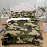 Camouflage Soldier Campus Duvet Cover Set EU Single Double King US Twin Full Queen Cal Children Bed Linen Set 2