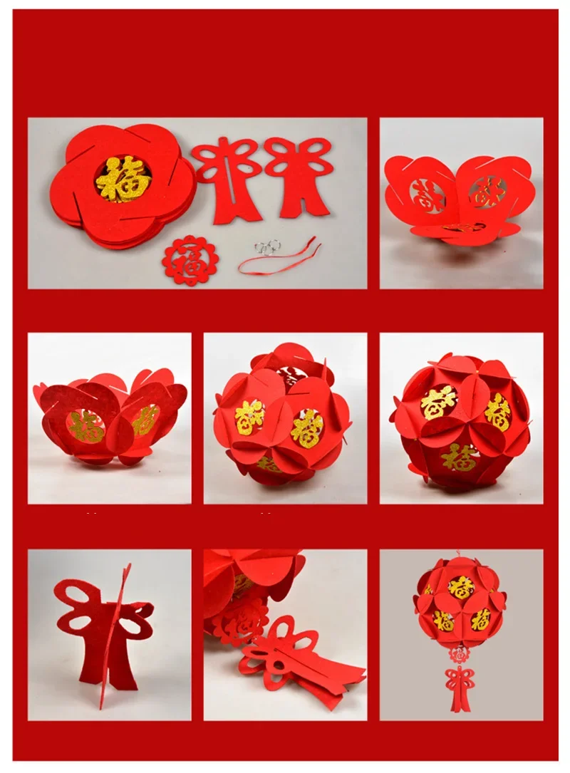 Chinese Lanterns Paper Lanterns New Year Festival Wedding Party Decoration Pendant Lantern Ornaments Home Decor