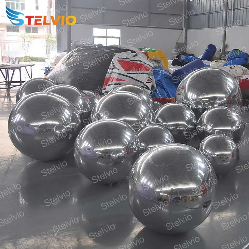 

Top Quality Event Party Inflatable Mirror Balloon PVC Inflatable Hanging Sphere Balloon For Stage Decoration