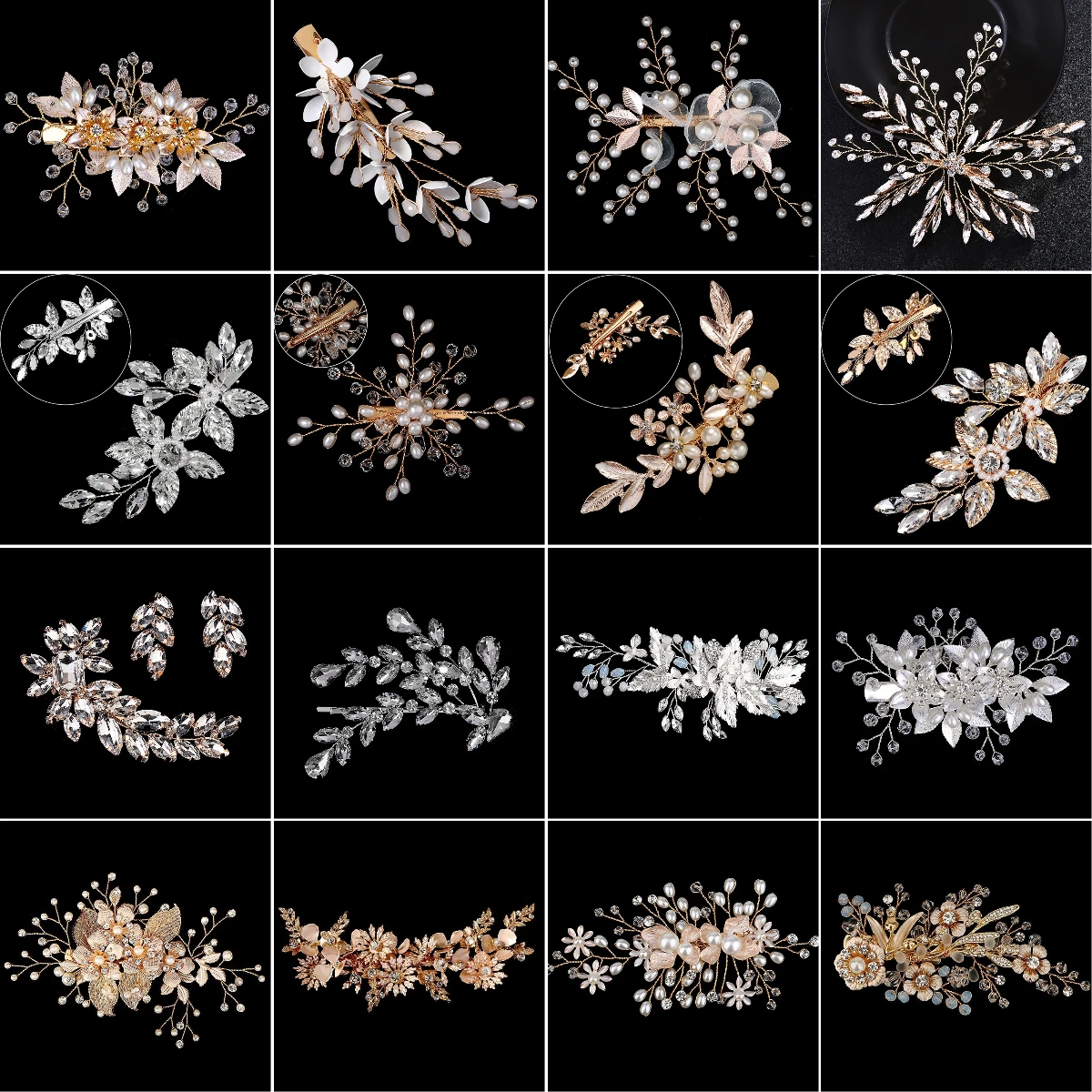 Bridal Hair Accessories Fashion Pearls Wedding Hair Jewelry Access Alloy Art Elegant Bride Crystal Hairpin
