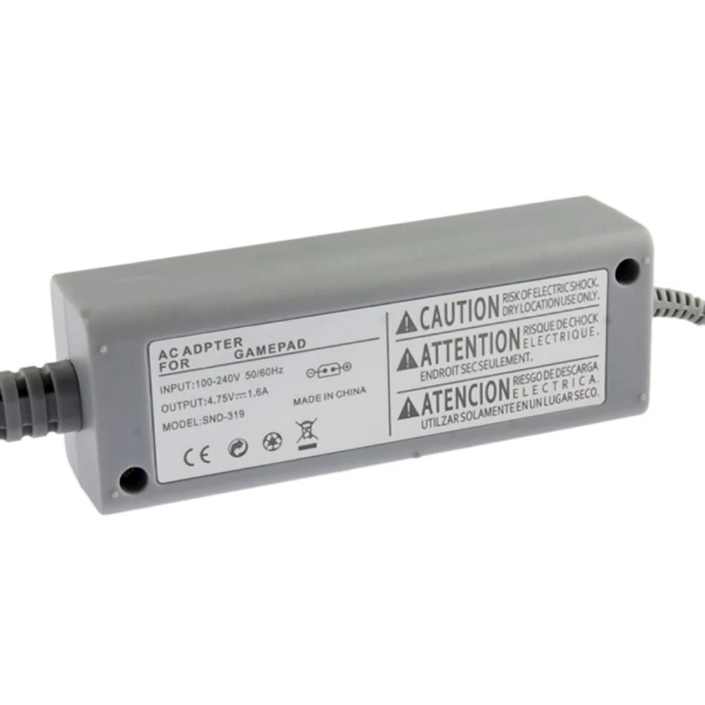 OSTENT US/EU/UK Plug 100-240V Home Wall Charger AC Adapter Power Supply for Nintendo Wii U Gamepad