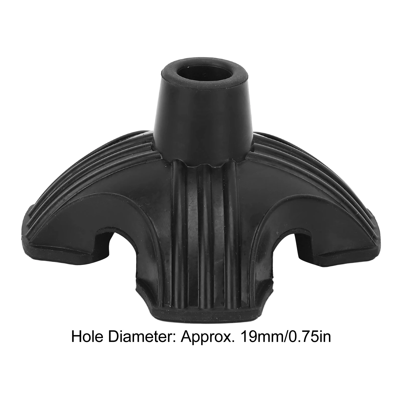 Walking Stick Attachment 19mm Cane Tip Quad Rubber Base Thicken Anti Slip Crutch Tips Foot Pad Replacement For Walking Stick Walking Aids Accessory