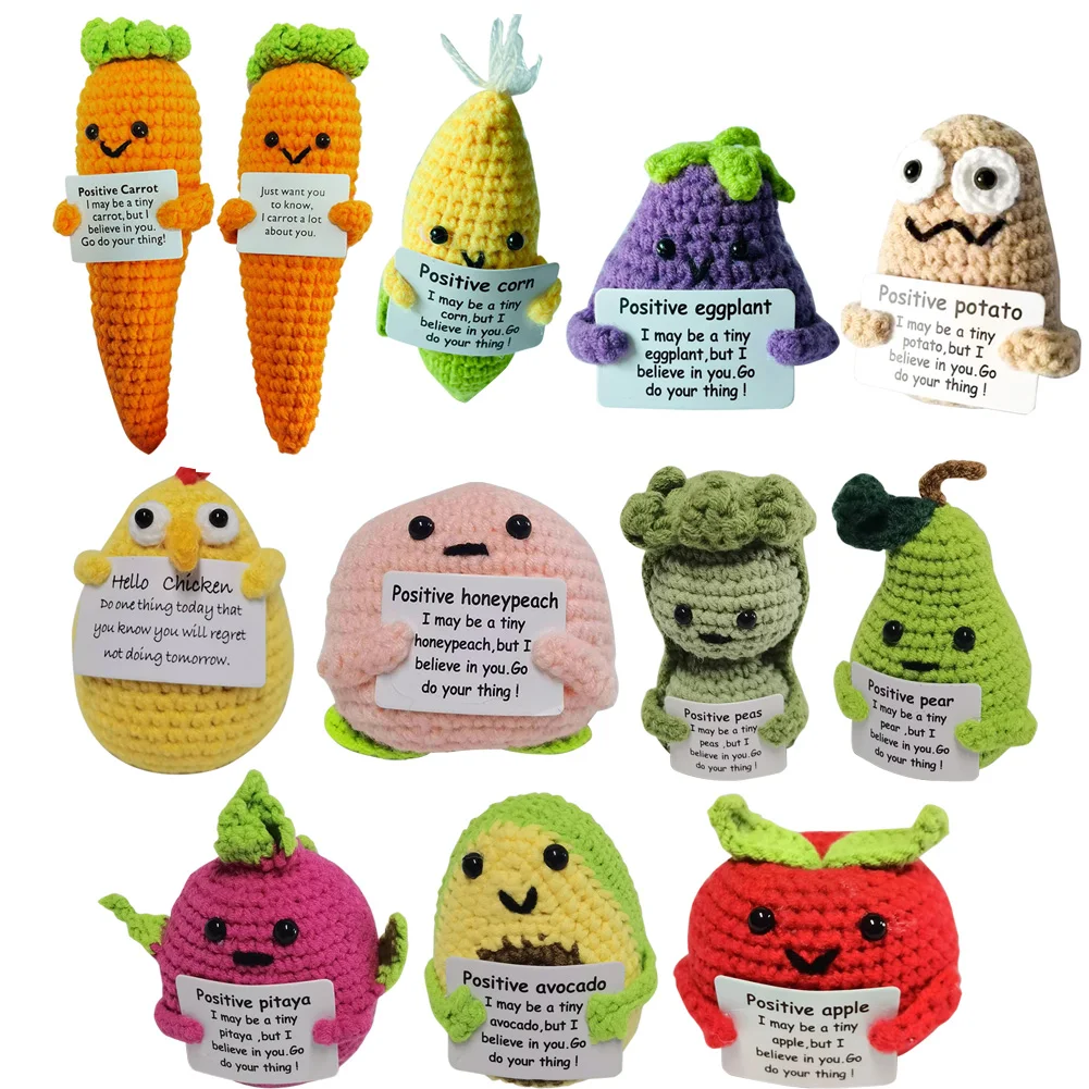 Emotional Support Potato Inspiring Potato Handmade Potato Plush with  Inspiring Card Funny Crochet Plushies Cute Crocheted Stuff - AliExpress