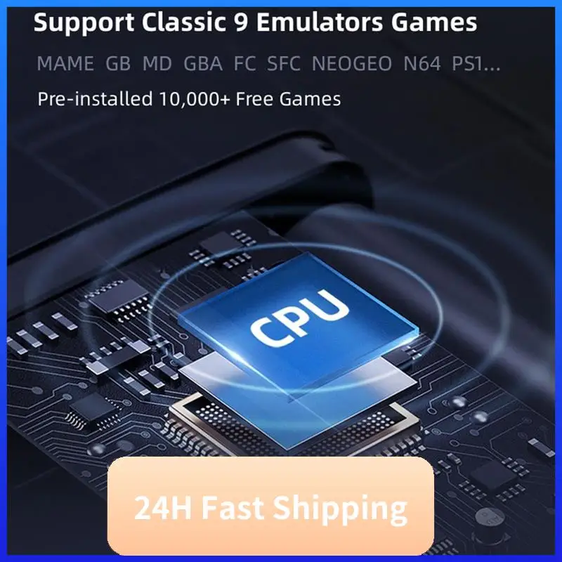 T30C New D007PLUS Handheld Video Game Console 10000+ Games 3.5 Inch IPS Screen Linux System Retro Game Players