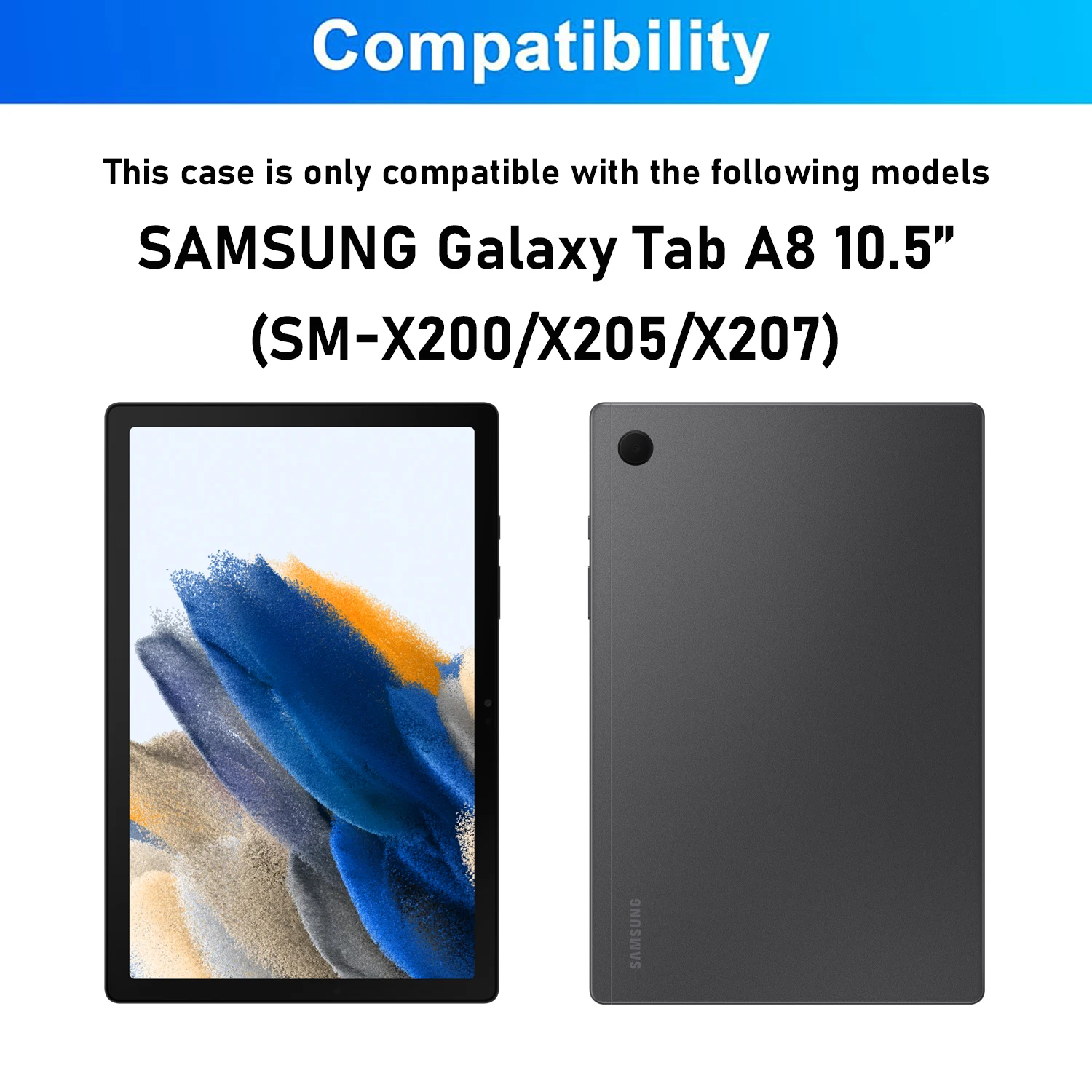 Versatile Keyboard Case for Samsung Galaxy Tab A8 10.5 Inch