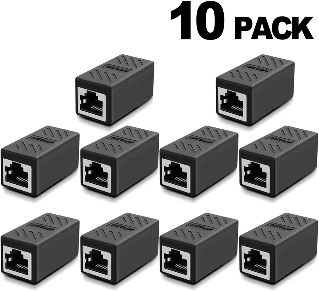 High-Performance RJ45 Ethernet Cable Extender Connector – Female to Female Coupler