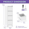 4 Drawer Metal Vertical File Cabinet with Lock Office Home Steel Vertical File Cabinet for A4 Legal/Letter Siz 3