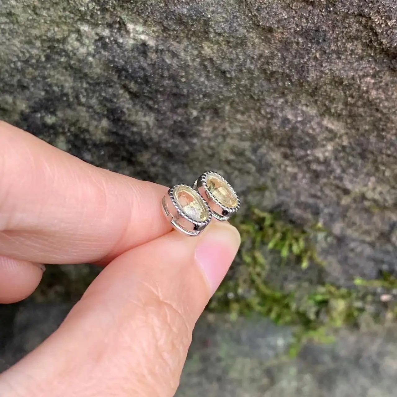 5*3MM Natural Citrine Stud Earrings For Women Real 925 Sterling Silver Vintage Femme Gift Prevent Allergy Fine Jewelry Stone