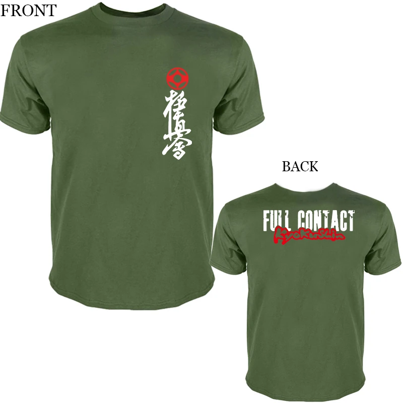 men black t-shirt Full Contact Kyokushin Japanese Karate Fight
