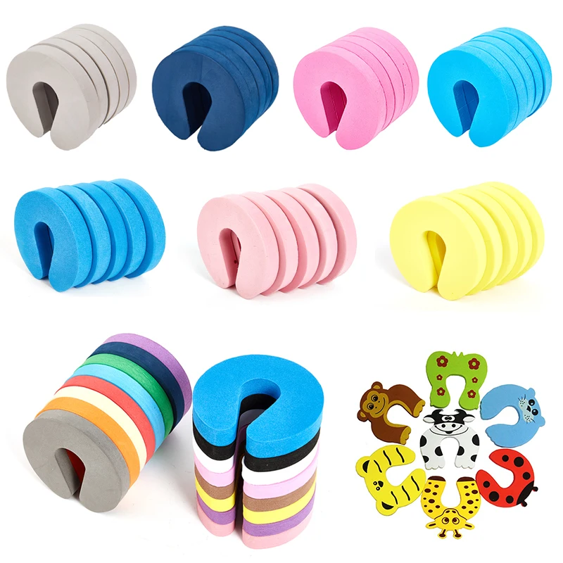 5Pcs Soft Foam Door Stopper Protection Baby Safety Keeps Doors From Slamming Prevents Finger Pinch Injuries