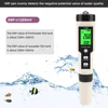 Yieryi Hydrogen Water Tester Monitor 4 in 1 H2 PH ORP TEMP Meter Reactive Oxygen Analyzer ATC 0-2400PPb for Aquariums Pools Spa 4