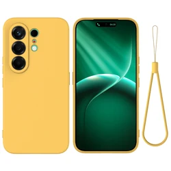 Ultra - Thin Silicone Shockproof Case with Lanyard - Skin - Feel Finish for Tecno Camon 50 Ultra (YELLOW)