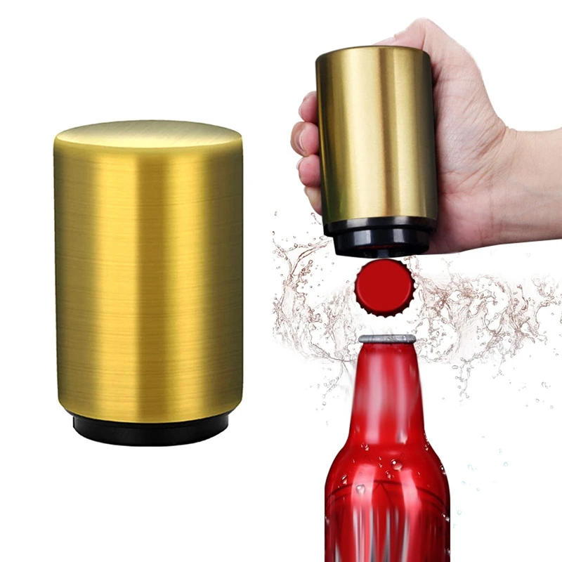

Автоматическая открывалка для бутылок из нержавеющей стали, магнитная открывалка для пивных бутылок для кухни, ресторана, бара, подарок
