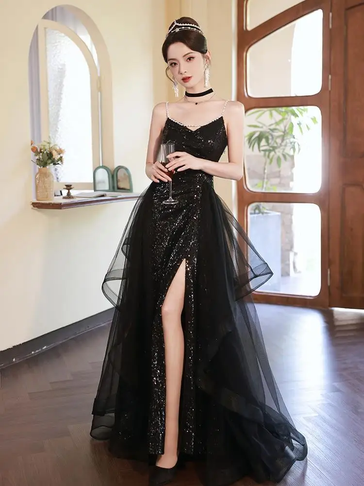 Lady Girl Women Princess Banquet Party Performance Prom Dress women prom dresses