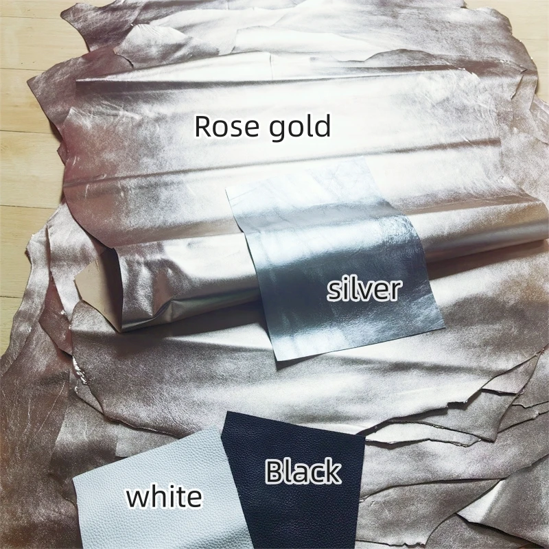 로즈 골드 양가죽, 0.7mm, 1mm 첫 번째 레이어 가죽 진짜 가죽 원단. 컬러 매칭 가죽용 수제 DIY 전체 양가죽