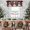 Christmas Decoration Buffalo Plaid Short Curtain Farmhouse Plaid Kitchen Small Curtain, Bufaro Plaid Half-Window Cafe Curtain 5