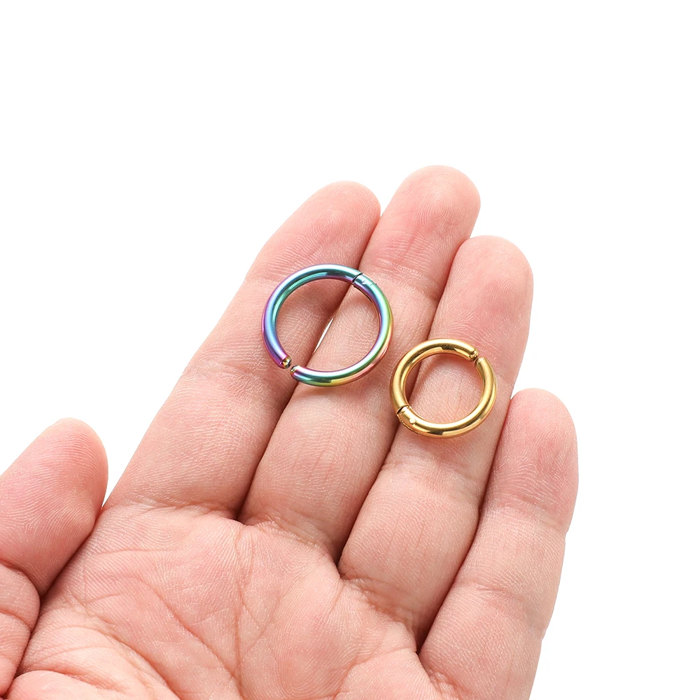6Pcs Stainless Steel Without Hole Earring Clip Earring Hoops Without Drilling for Women Men Piercing Earrings Jewelry