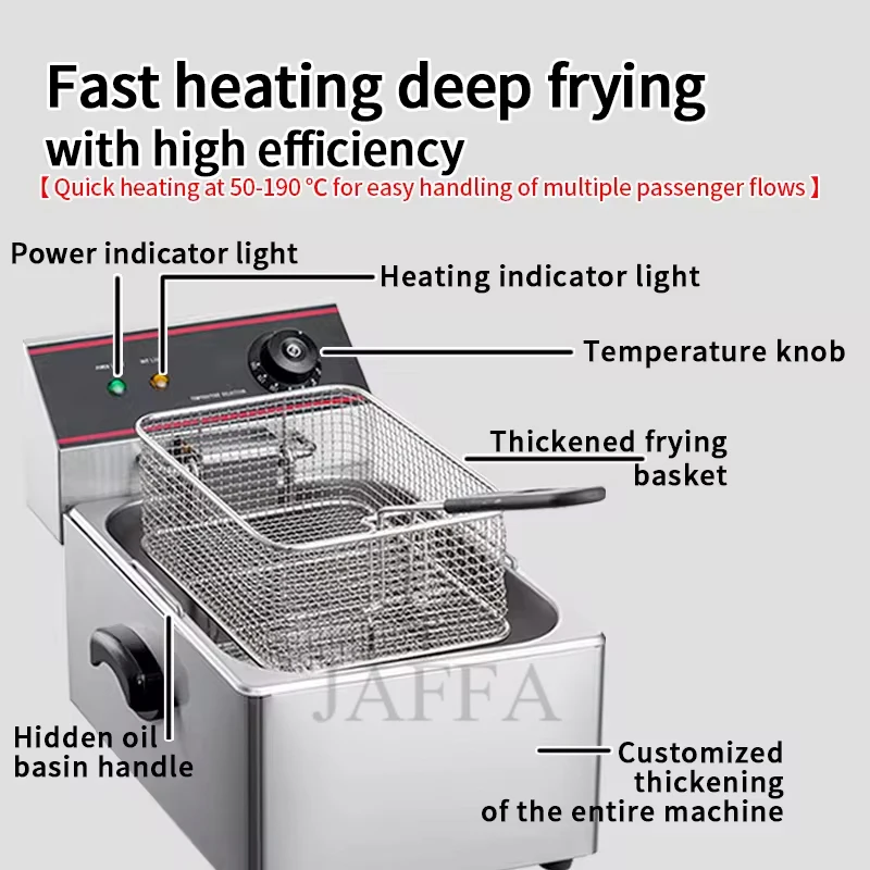 Description Picture 6 of itemCommercial Double Oil Cylinder Electric Deep Fryer French Fries Frying Machine Oven Hot Pot Fried Chicken Grill