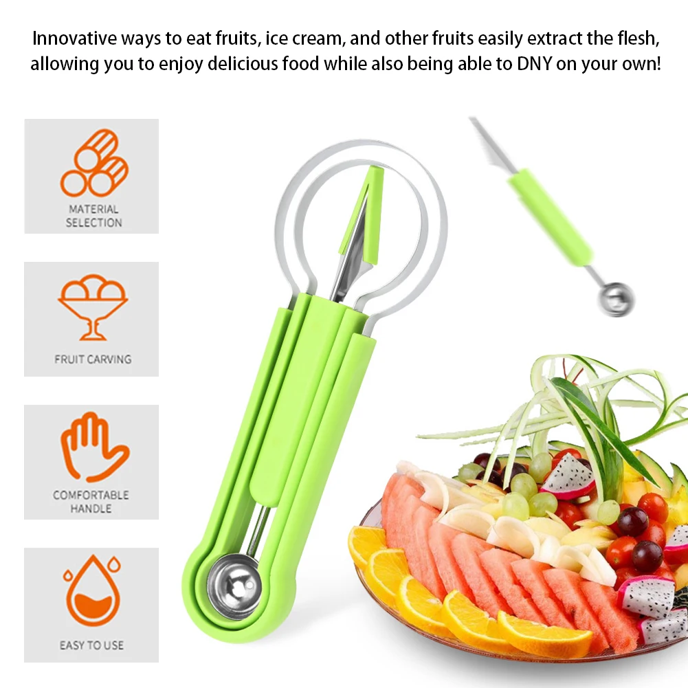 Multifunctional Fruit Melons Baller Set Easy Storage Fruit Carving Tool For Fruits Vegetables