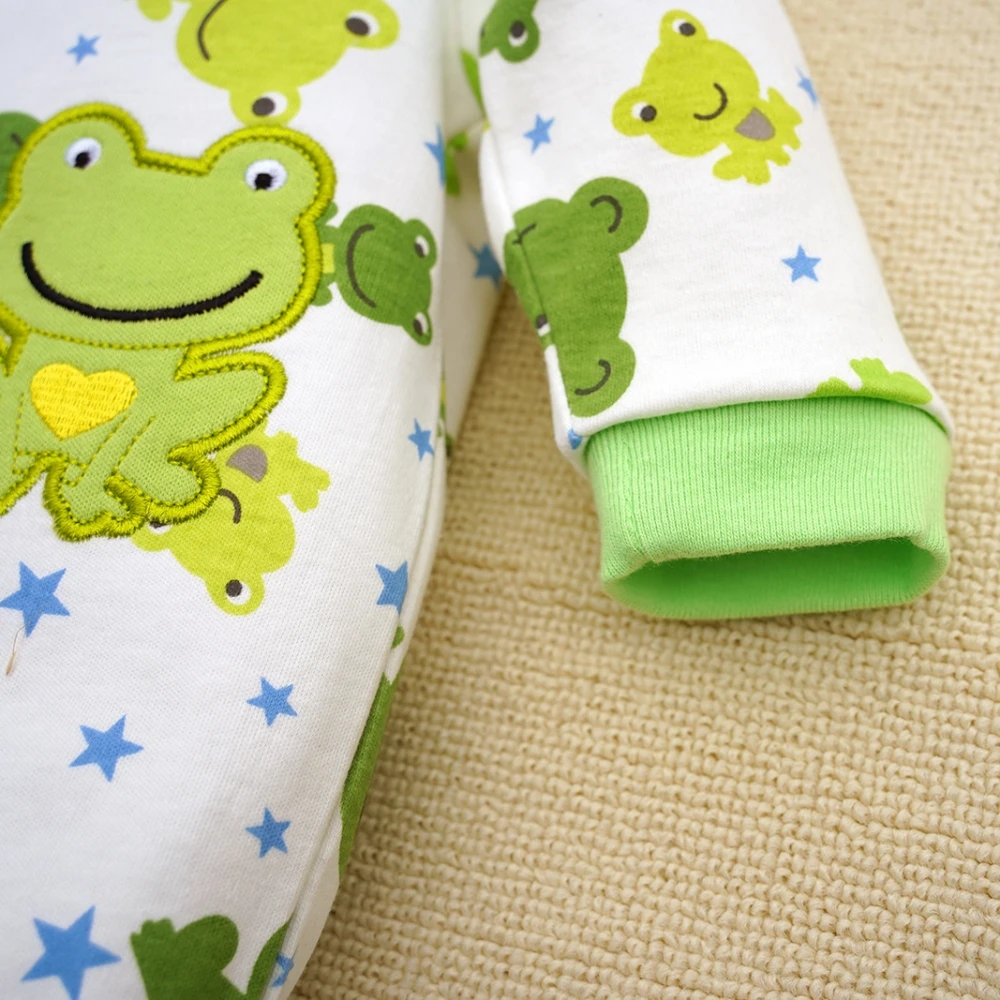 Autumn Newborn Baby Romper Boys Girls clothes Cartoon frog print Long Sleeve Infant Bodysuit Toddler Jumpsuit baby outwear 3-12M 5
