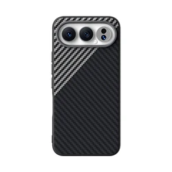 Premium Carbon Fiber MagSafe Case with Kevlar Protection and Wireless Charging Capability for Honor 500 Pro (Sliver with box)