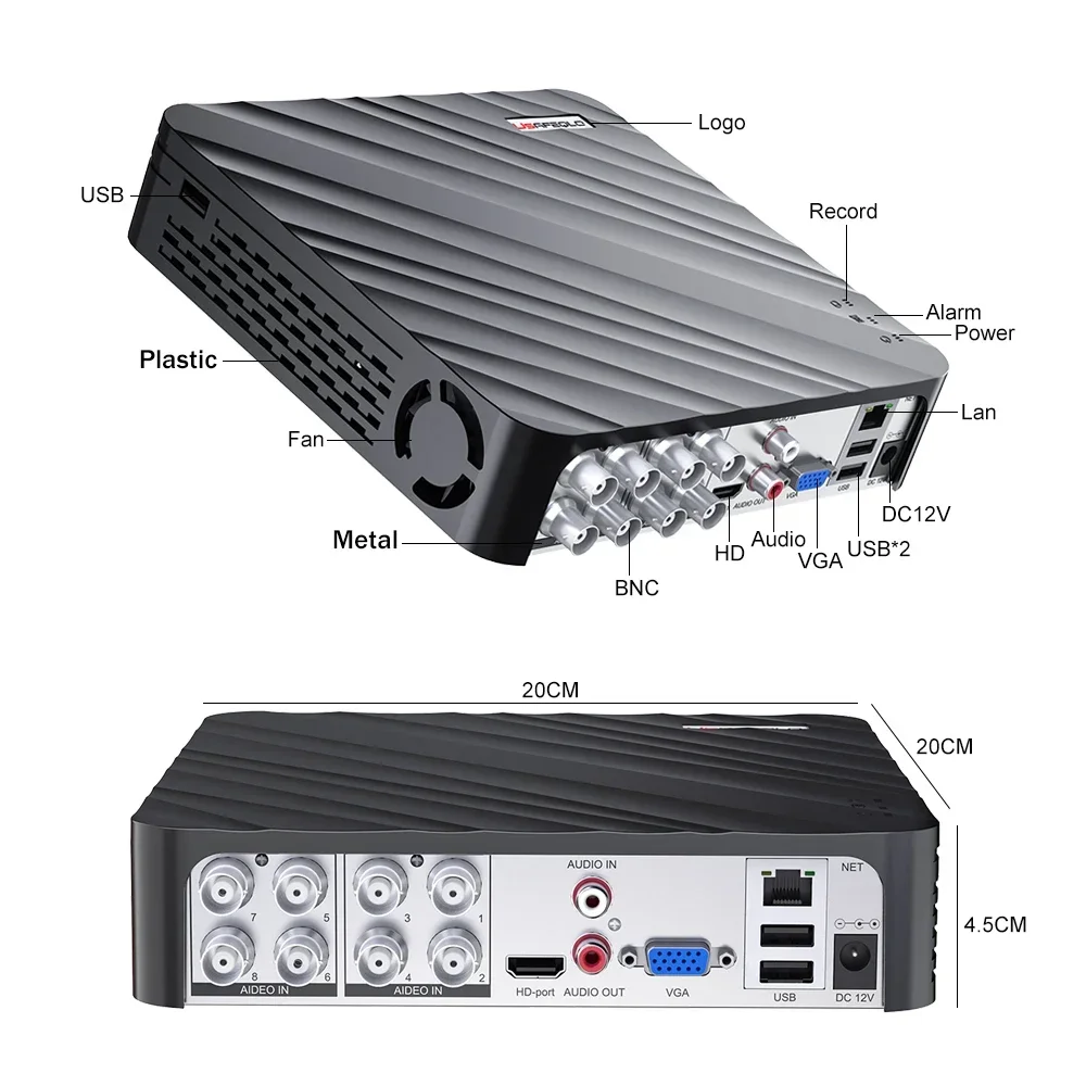 AHD/N DVR 4Channel 8Channel CCTV AHD-N Hybrid DVR/1080P NVR 4in1 Video Recorder For AHD Camera IP Camera Analog network video recorder