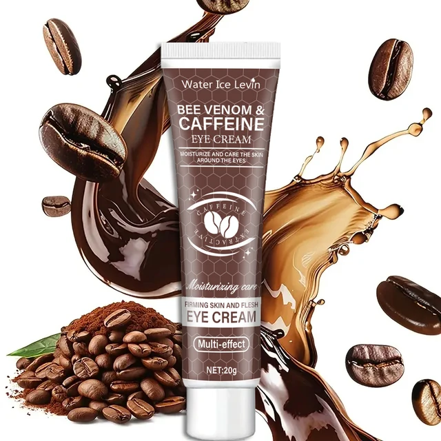 Crème Contour des Yeux Hydratante et Raffermissante Intensive à la Caféine Naturelle 20g, pour les Poches et les Cernes. Utilisez-la pour lifter le contour des yeux, réduire les rides et les signes de vieillissement, et obtenir un look beige clair et détendu. 1