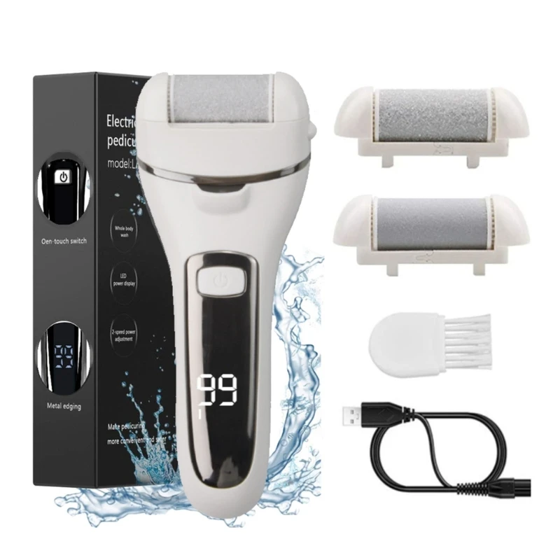 

1200Mah Rechargeable Foot File Foot Grinder Electric Foot Callus Remover with 3 Grinding Heads Foot Callus Remover