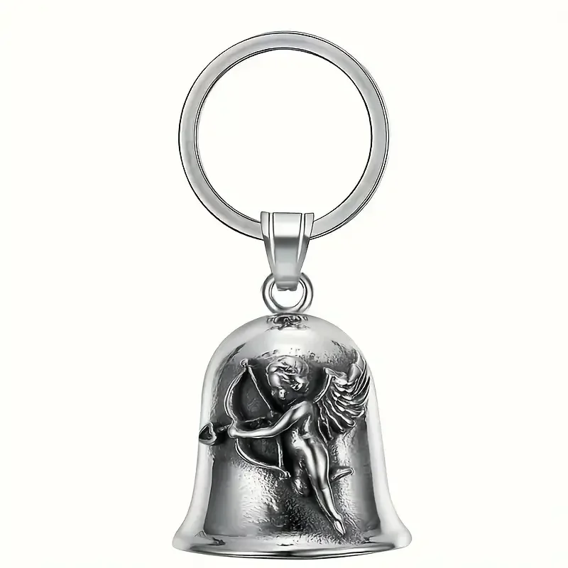 Lion King Pendant and Keychain with Uniquely Carved Bell - Retro Design