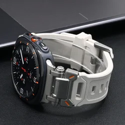 Men's Luxury Rubber Sports Band - Black Wristband with Rubber Loop Strap - Galaxy Watch Ultra (Titanium starlight)