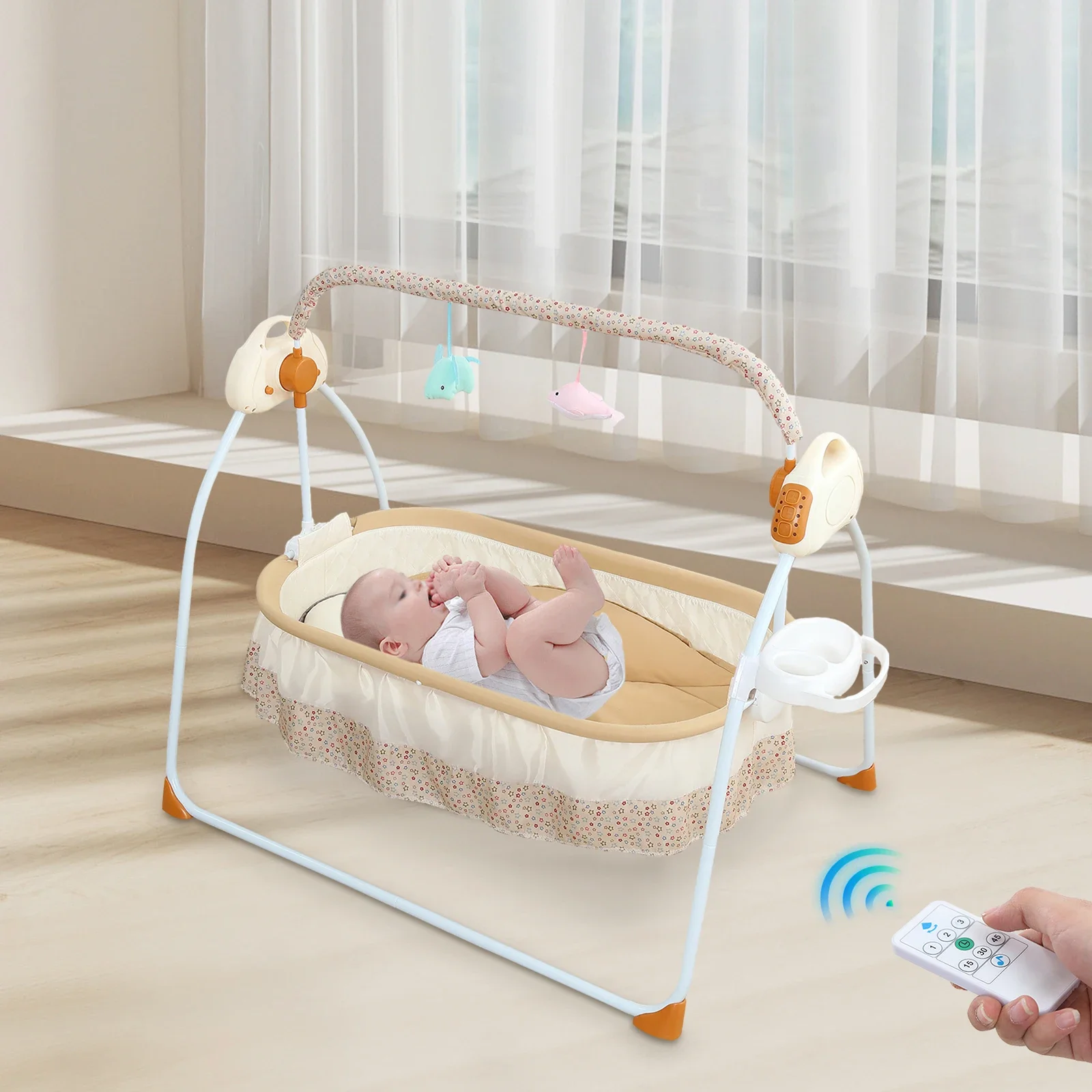 Bluetooth Electric Baby Swing 6