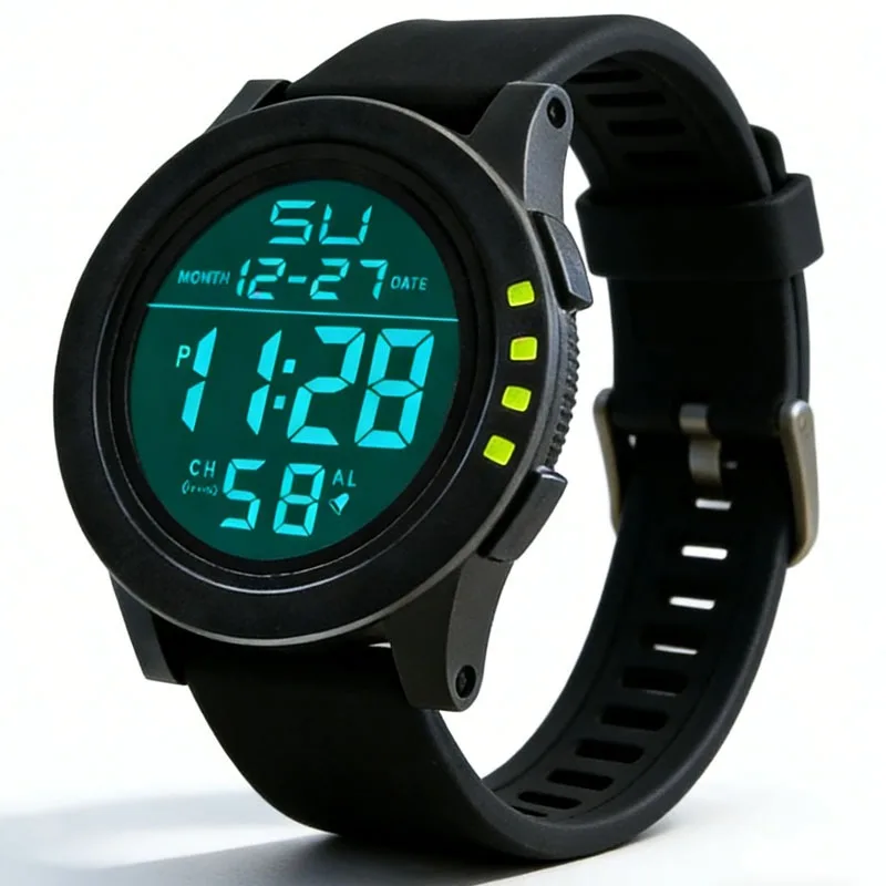 Men's Waterproof LED Sport Watch with Alarm and Stopwatch