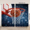 2pcs, 2D flat Curtain basketball 100% Polyester,Without Electricity Festive Backdrops for Holiday Party, General Celebration 3