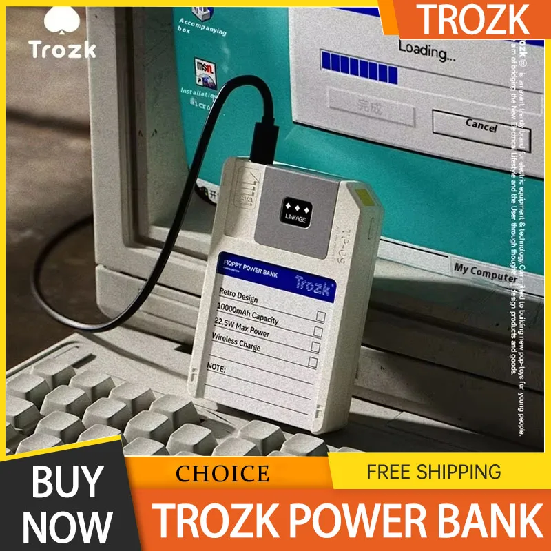 Trozk パワーバンク 10000 Mah フロッピーディスク磁気モバイル電源