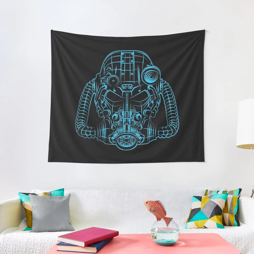 

Power Wireframe Blue Tapestry Wallpaper Tapete For The Wall Tapestry