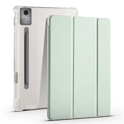 Lenovo Idea Tab Pro Case with Pen Holder - Trifold Soft Back Stand Cover for Lenovo Idea Tab Pro (Light green)