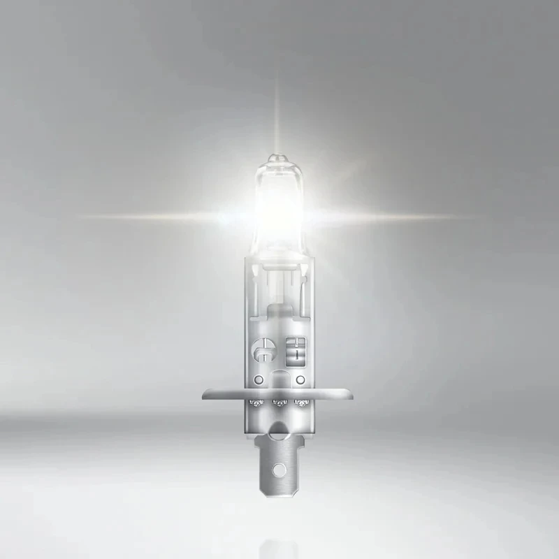 OSRAM 64150 자동차 할로겐 헤드라이트, 표준 안개등 램프, OEM 품질, H1 P14.5s, 12V, 55W, 3200K, 1550 lm