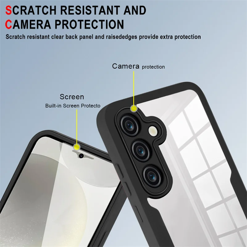 Enhanced Shockproof Case with Clear Screen Protector and Silicone Bumper