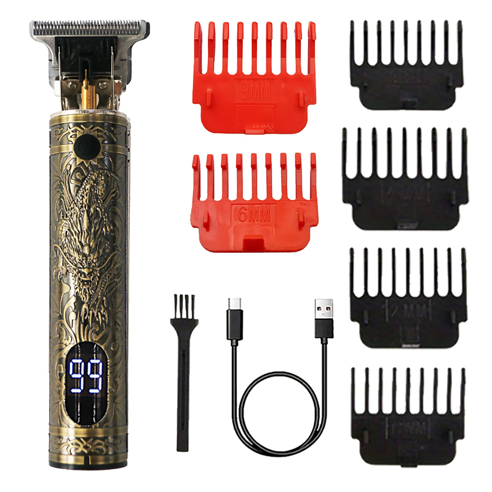 

Электрические машинки для стрижки волос с ЖК-дисплеем, перезаряжаемый Набор для стрижки и ухода за волосами для домашних стрижек