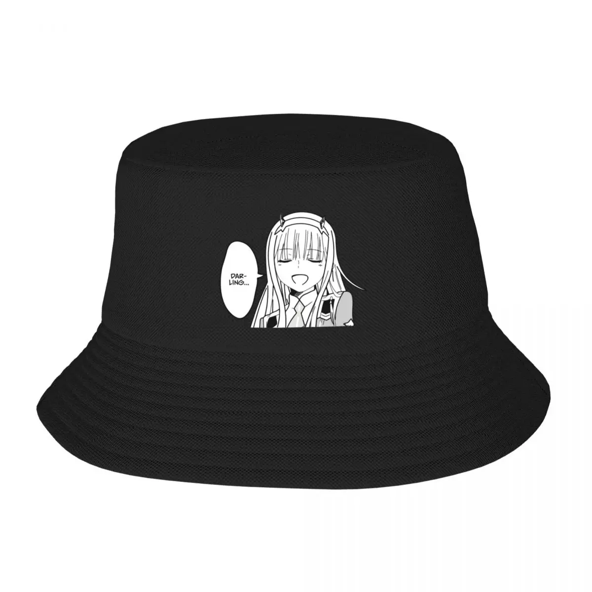 

Zero Two Cute Kawaii Anime Peeker Darling In The Franxx Bucket Hat Sports Caps Christmas Hat Trucker Hat Hats For Men Women's