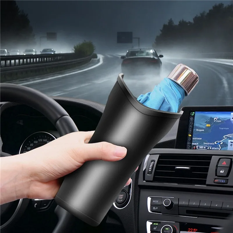 Car Umbrella Storage Bucket Waterproof Black Cars Built In Garbage Can Suspended Rear Cleaning Door Umbrellas Organize Supplies