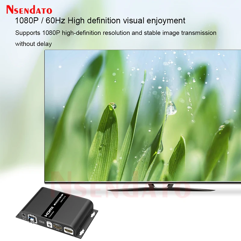 LKV378A 1080P 60hz HDMI Extender 40Km over LC Fiber Optic Single-mode SMF(LC) HDMI To Fiber Optical Extender With IR Remote V4.0