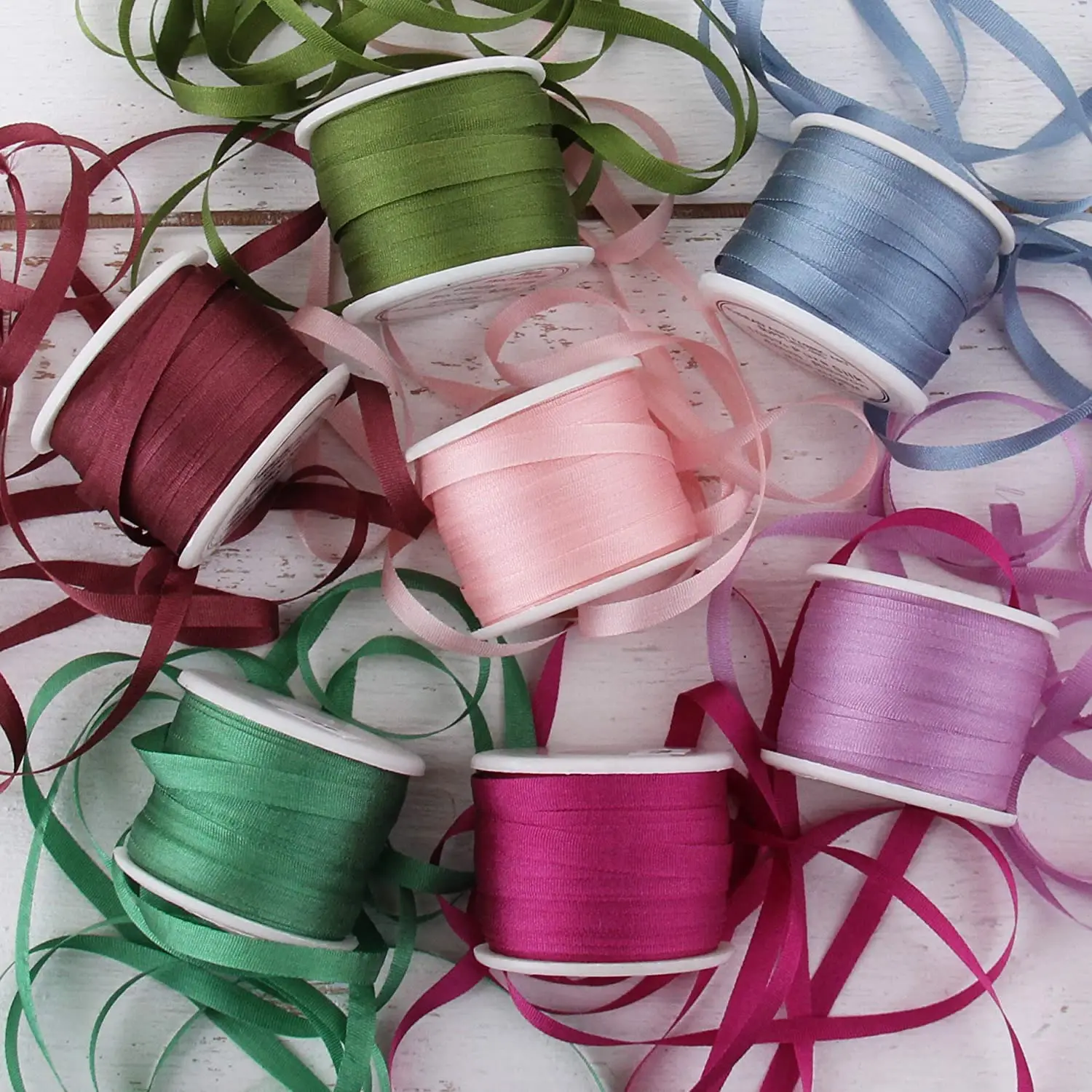 1/8 Inch 300 Yards Solid Color Satin Thin Ribbon Double Faced Polyester  Fabric Ribbon for Crafts Gift Wrapping Wedding Party