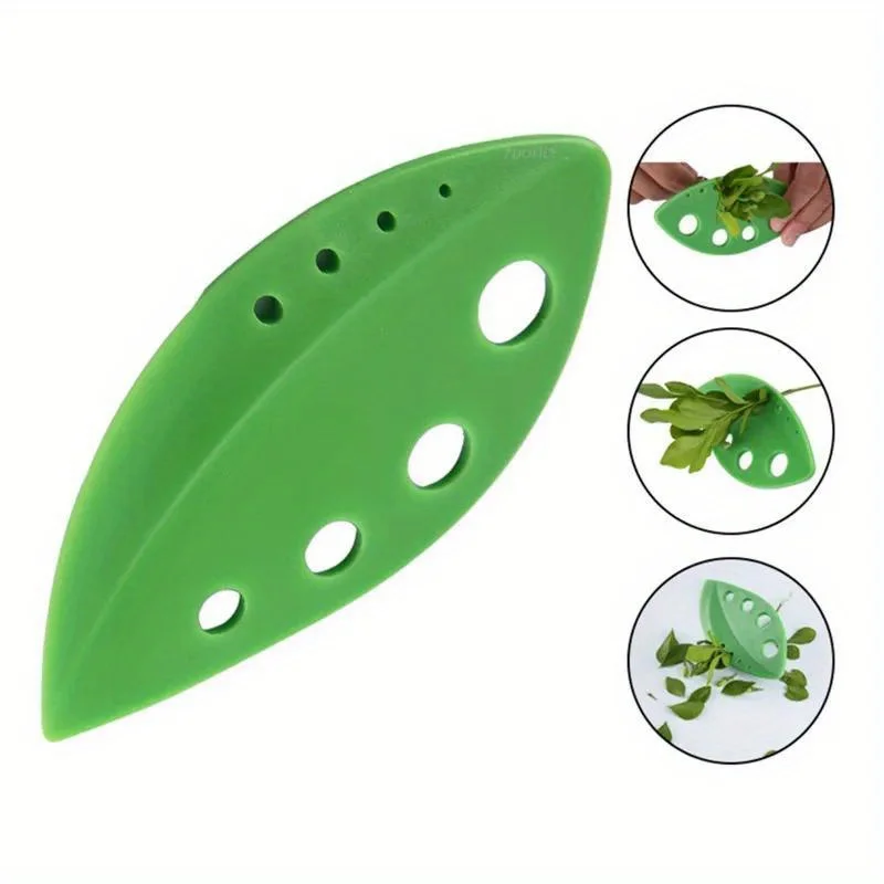 1pc Easy Grip Herbal Peeling Tool - Durable Kitchen Gadget for Quick Peeling of Kale, Parsley, and Cilantro Leaves - Ergonomic