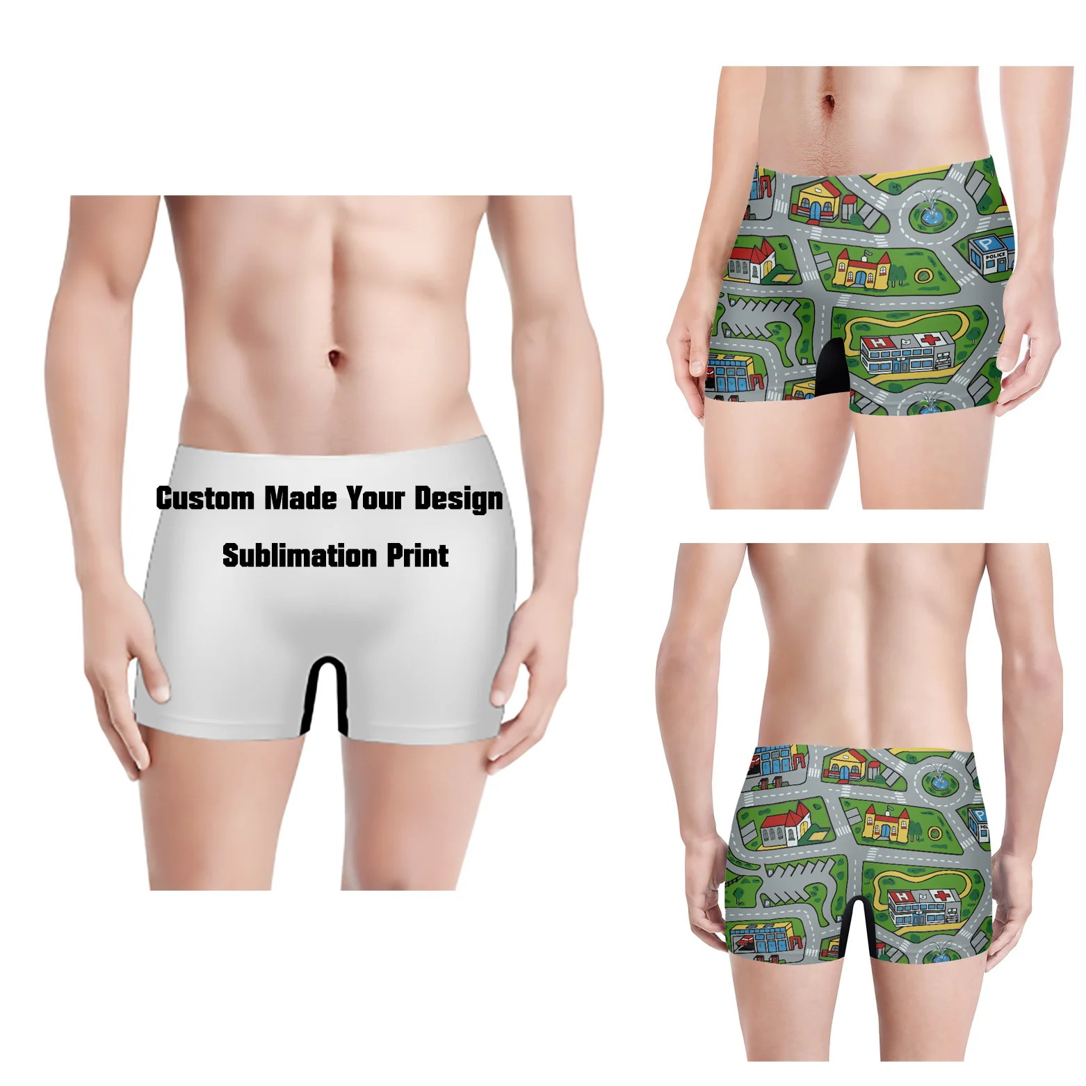 

Custom Made Your Design Sublimation Print Men Underwear Shorts