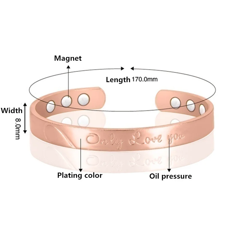 Magnetic Bracelet Magnetic Adjustable Cuff Bracelet Healing Bio Therapy Arthritis Pain Relief Bangle Unisex Fashion Accessories Bracelets Jewelry